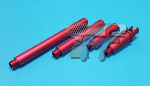Tokyo Arms Multi-Length CNC Outer Barrel for M4/M16 AEG (14mm-)(Red) - Click Image to Close